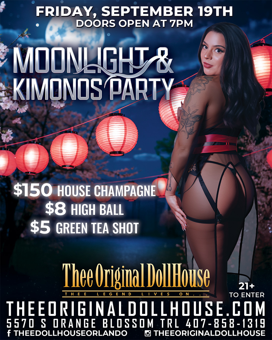 Dollhouse moonlight and kimonos party