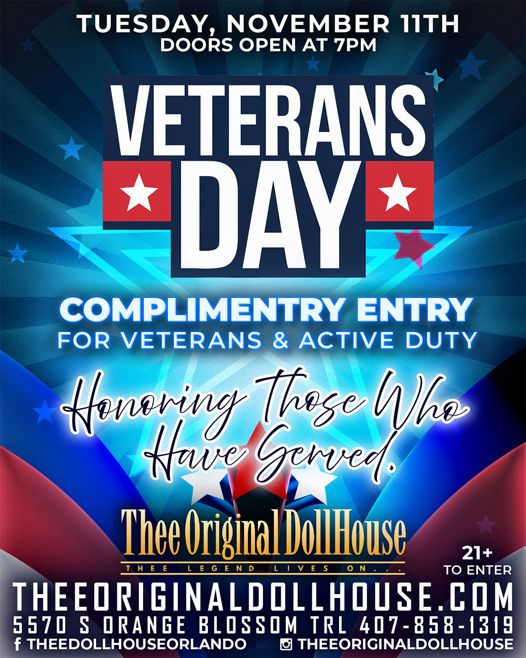 veterans day dollhouse orlando