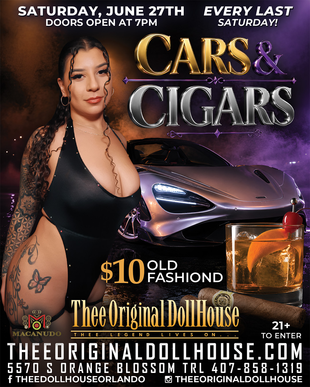 cars and cigars at thee original dollhouse orlando