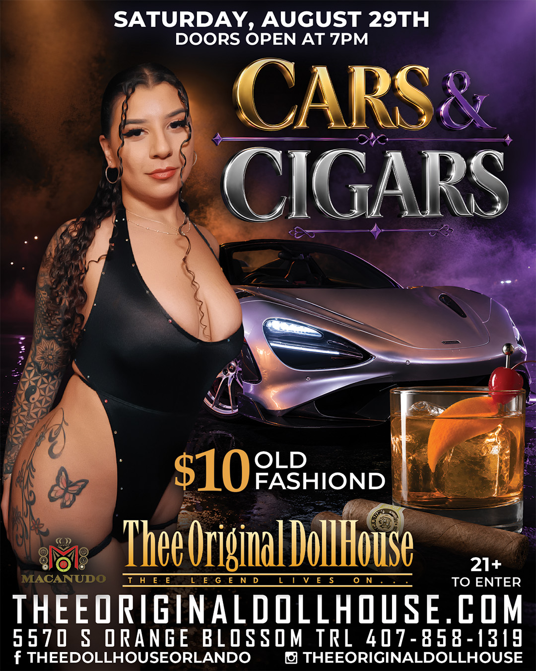 orlando car show august thee dollhouse gentlemen's club