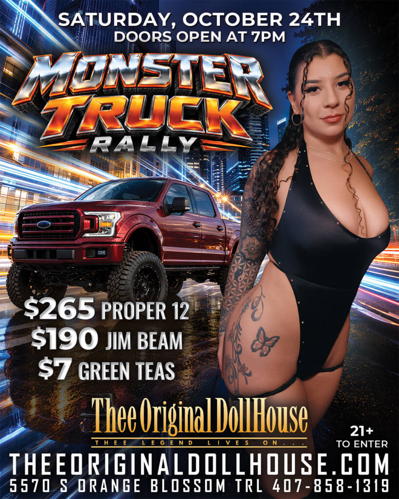 monster truck rally at thee original dollhouse orlando